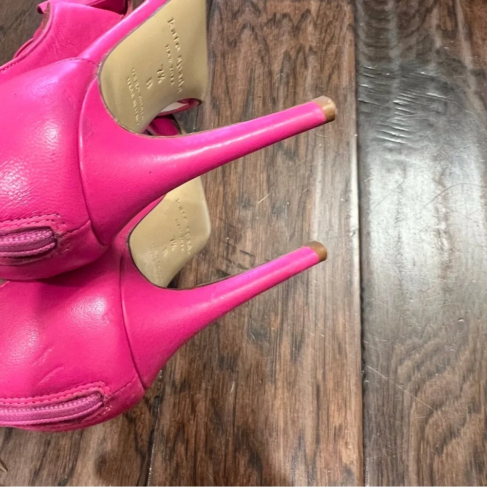 Kate Spade Imelda Zip Back Pink Fuschia Bow High Heels